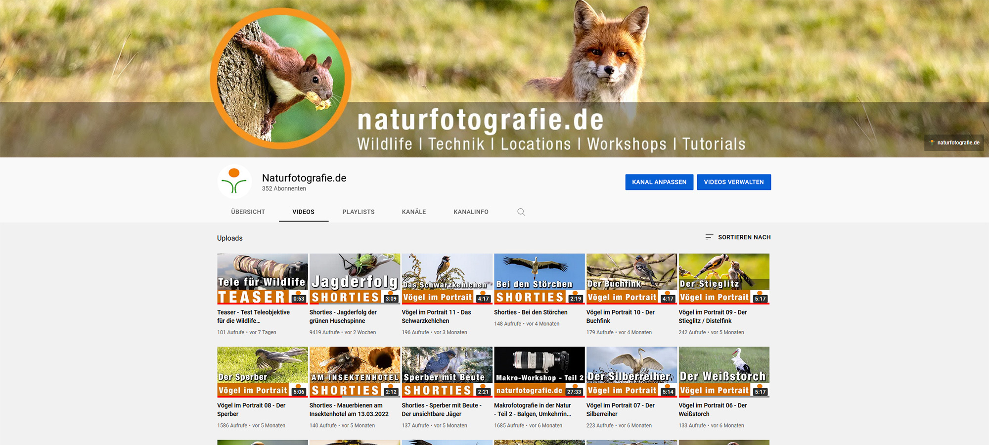 naturfotografie.de - Youtube